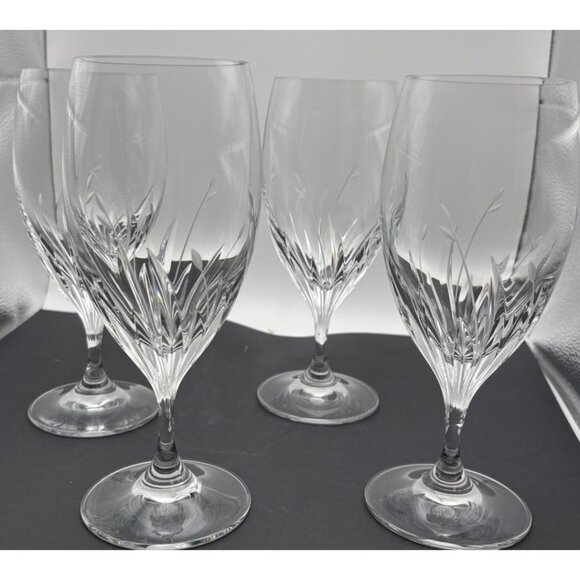 Retired Noritake MOONDUST Cut Crystal Water Goblet 8.5" tall Perfect - Picture 2 of 9